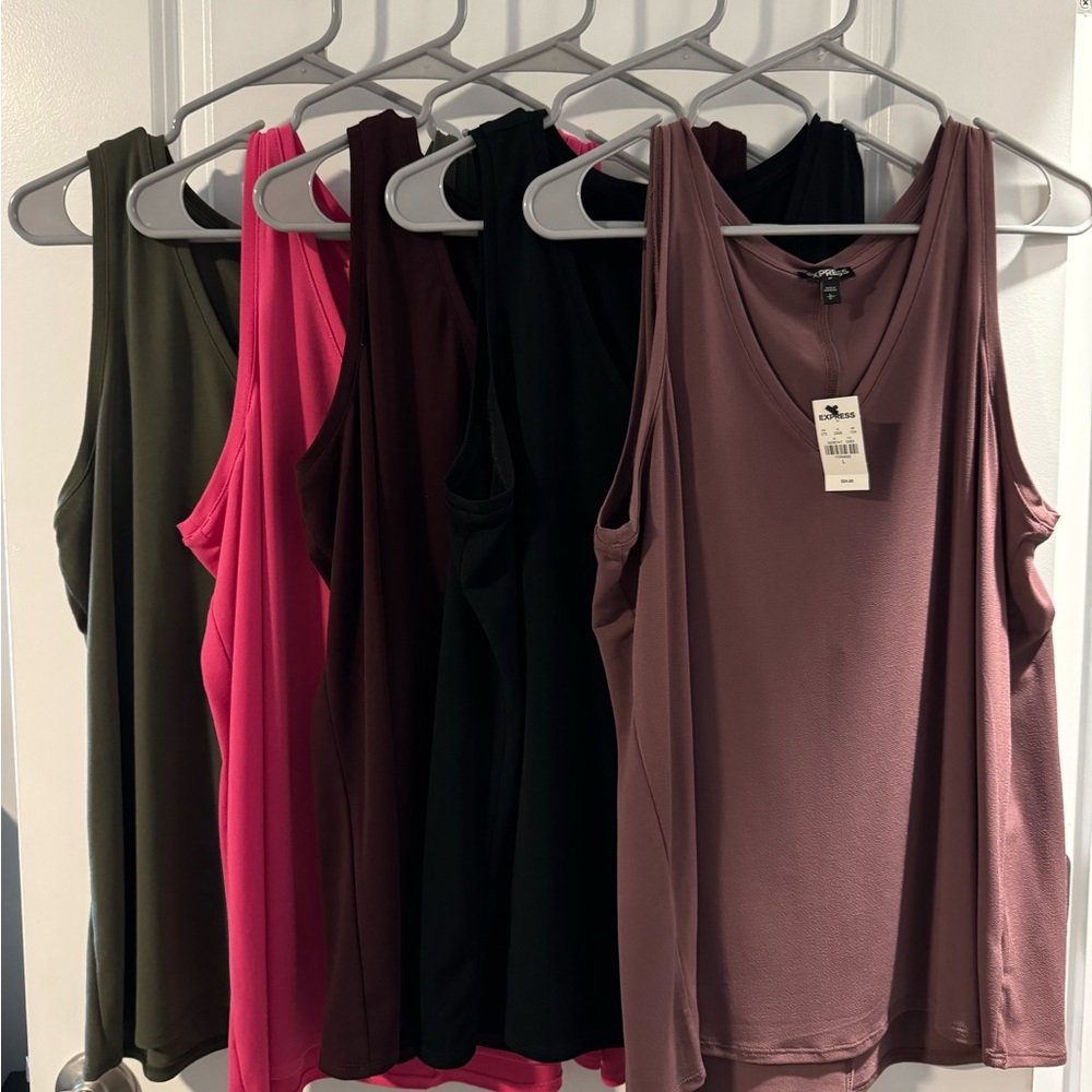 Five Express tanks. All sold together. Each was 24.95, selling all 5 for 20!